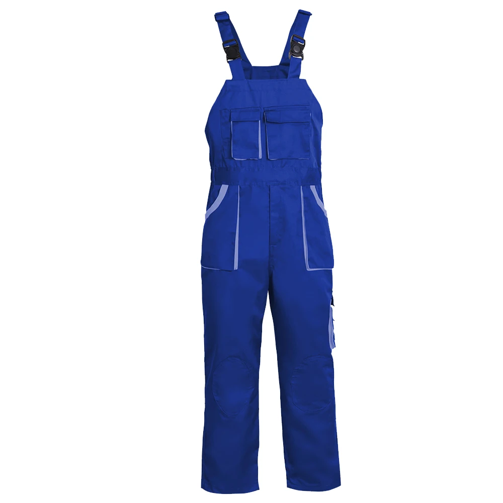 Men&rsquo;s work bib and brace overall with pockets carpenters work overall workwear work coverall suit