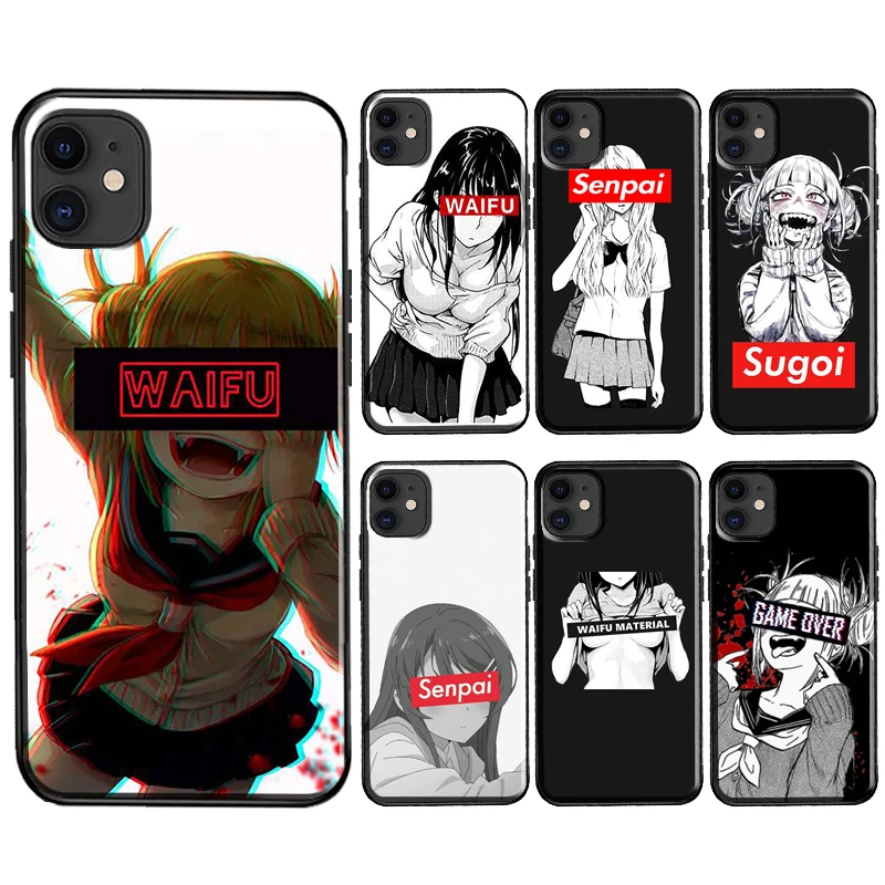 Чехол с аниме Senpai Waifu Sugoi для iPhone 11 Pro Max SE 2020 X XS XR 6S 8 7 Plus 13 12 mini Coque | Мобильные