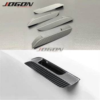 

Carbon Fiber Made Car Exterior Door Handle Cover Sticker Trim Decoration For Tesla Model S 2015 - 2019
