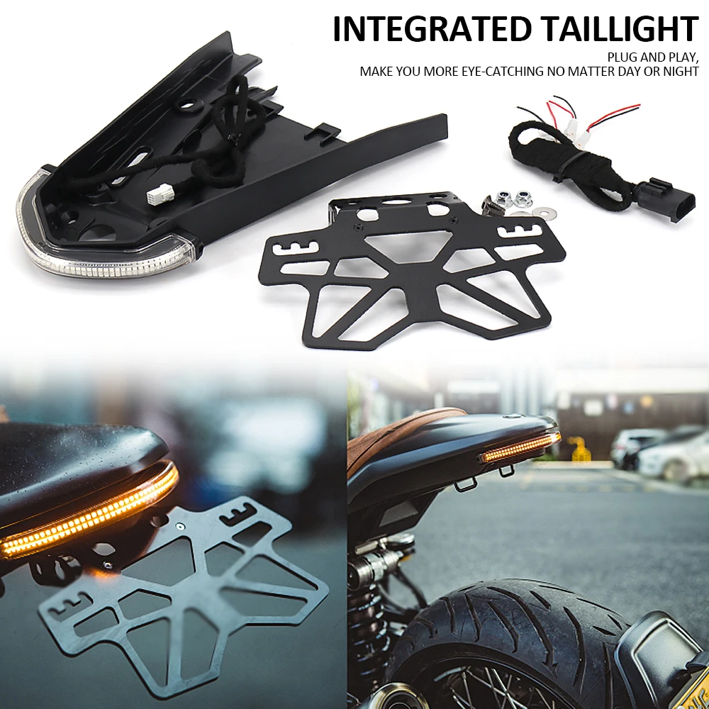 New Motorcycle License Plate LED For BMW R NINE T NINET RNINET RNINE Scrambler Urban Turn Signal Holder Brake Tail Rear Light |