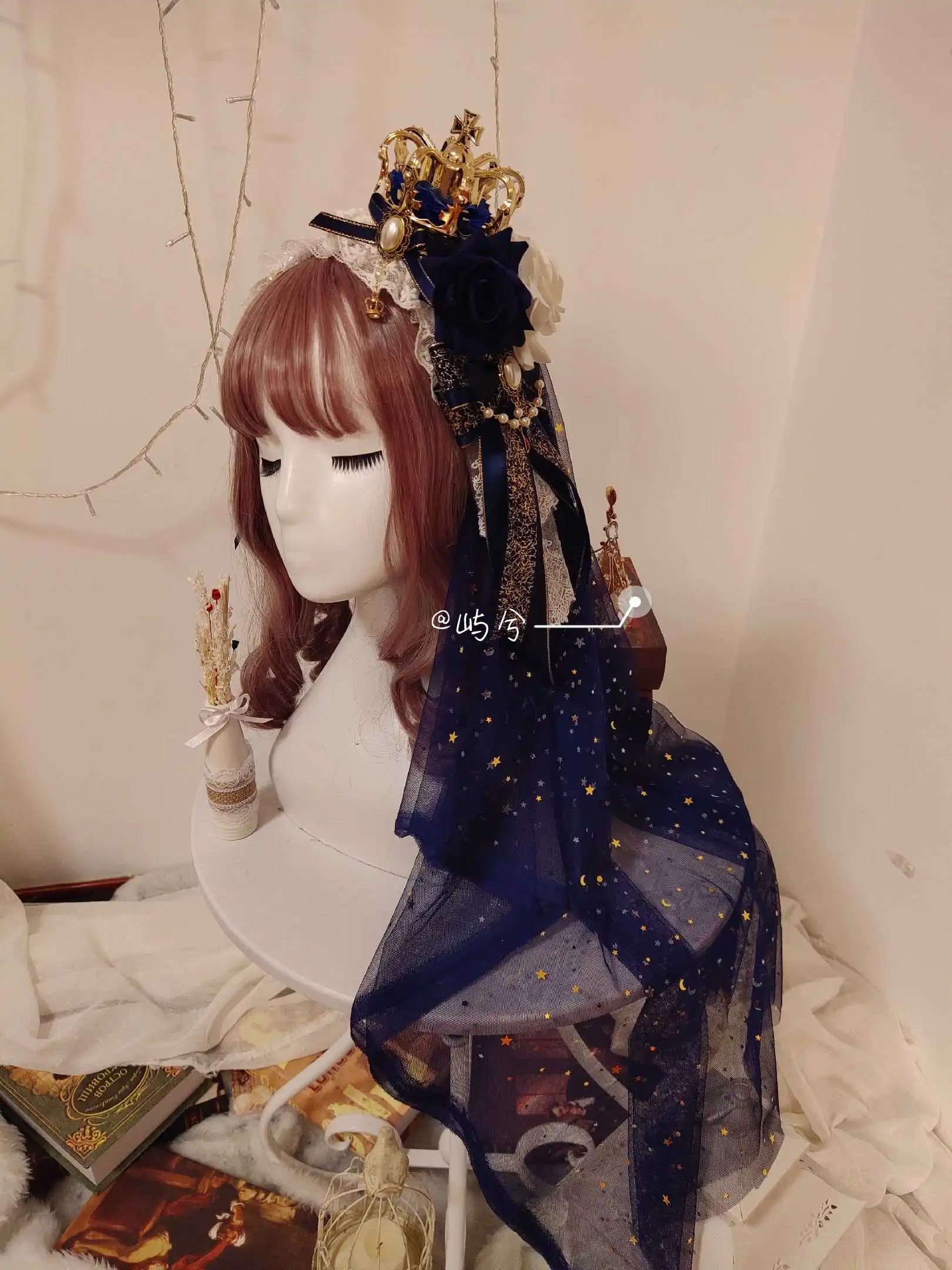 オリジナルロリータ手作りクラウンkc原宿ゴシックフラワーヘッド