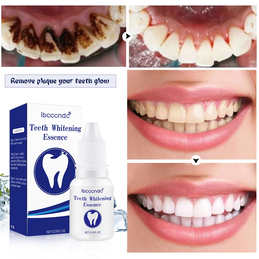 

Teeth Whitening Essence Oral Hygiene Cleaning Serum Remove Plaque Stains Tooth Bleaching Liquid Dental 10ML Oral Care