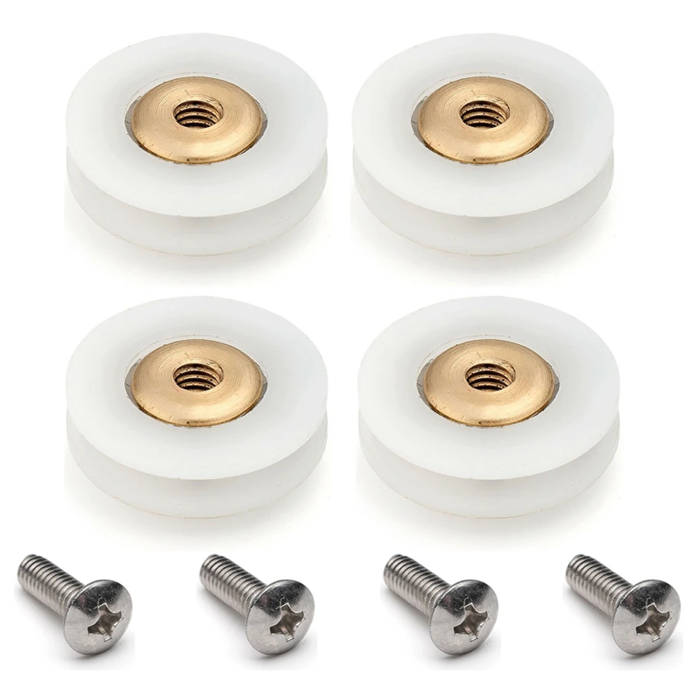 4 X Replacement Shower Door Rollers/runners/wheels V Grooved 19mm