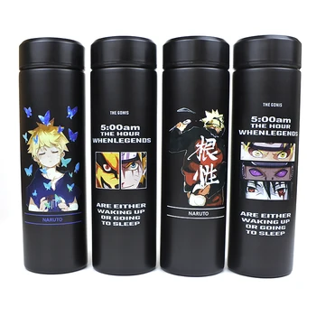 

OUSSIRRO NARUTO Thermos Uzumaki Naruto With Cover Hatake Kakashi Thermos Uchiha Itachi Mugs Cup Gift