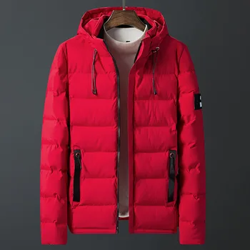 

New Winter Jacket Men Streetwear Fashion Jacket Men Hooded Thick Warm Parka Mens Winter Coat Casual Slim Student Male Overcoat