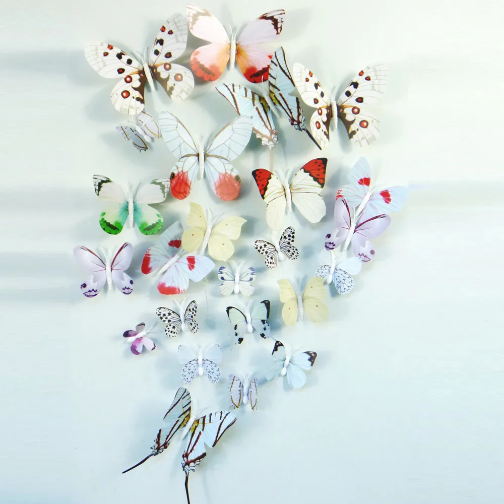 

12x 3D Butterfly Wall Sticker on the Wall Decor DIY Butterflie Wall Sticker Magnet Stickers Room Decoration Poster Wall Sticker