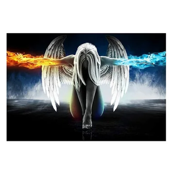 

5D Diamond Painting By Numbers Full Square Angel Wings Cross Stitch Diamond Mosaic Kits Art Pictures Home Decor For Adult