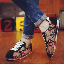 Летние мужские вулканизированные туфли тканевые с принтом обувь для мужчин Лоферы повседневные мужские кроссовки мужские парусиновые дышащие износостойкие на шнуровке