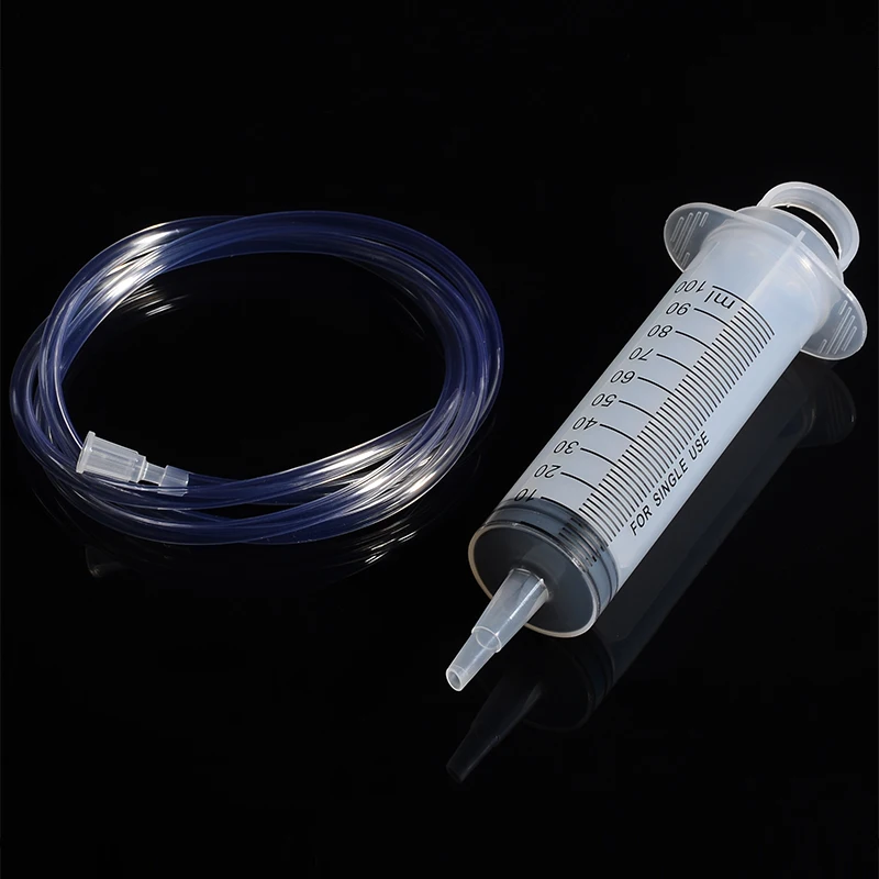 

1pcs Plastic Large Syringe Hypodermic 100ml with 120cm Tube for Hydroponics Lab Medical Tool Nutrient Measuring