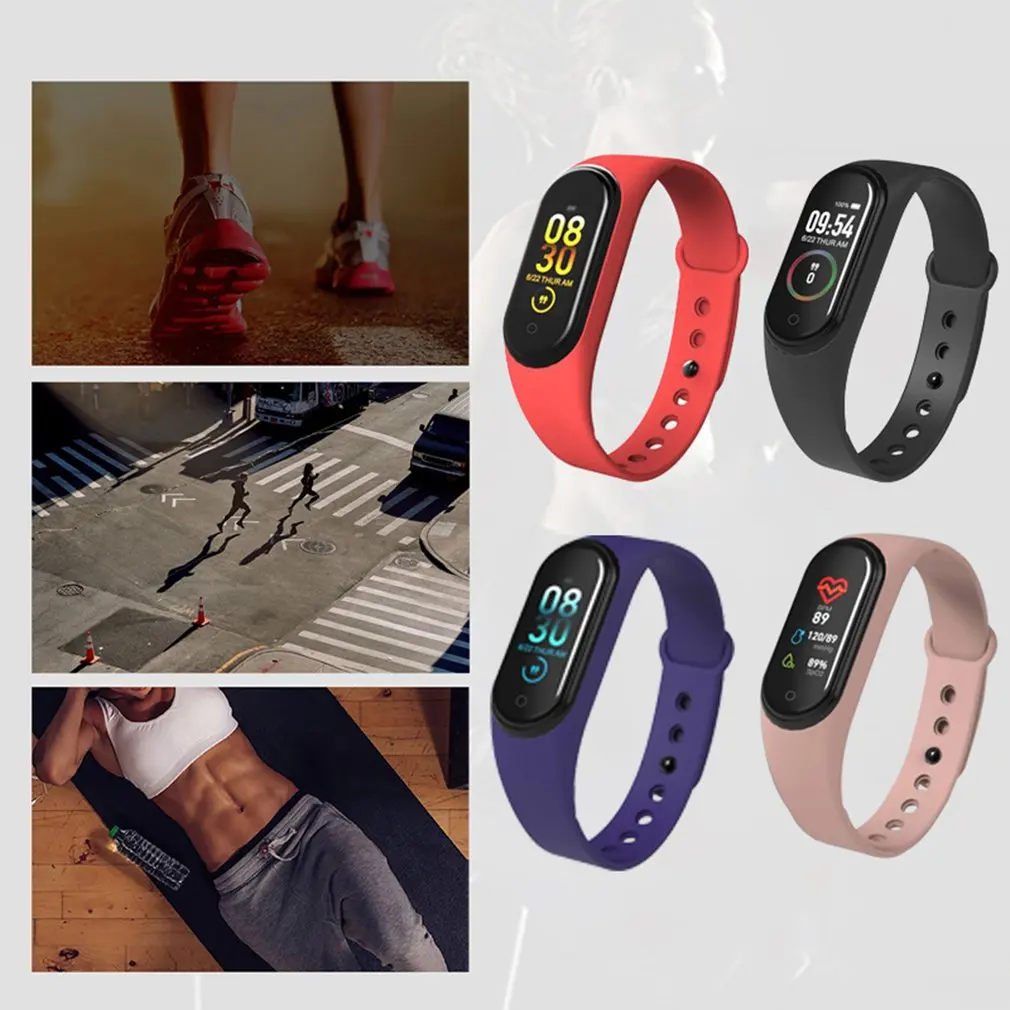 M4 Smart band 4 Fitness Tracker Watch Sport bracelet Heart Rate Blood Pressure Smartband Monitor Health Wristbands.