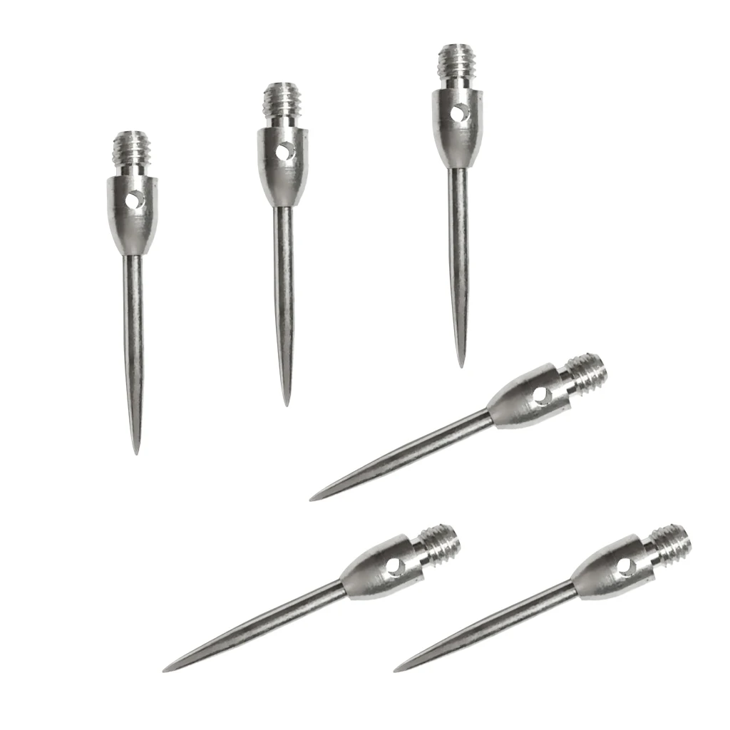 6 Pieces Darts Steel Tips Points Conversion Points Steel Tip Replace Silver