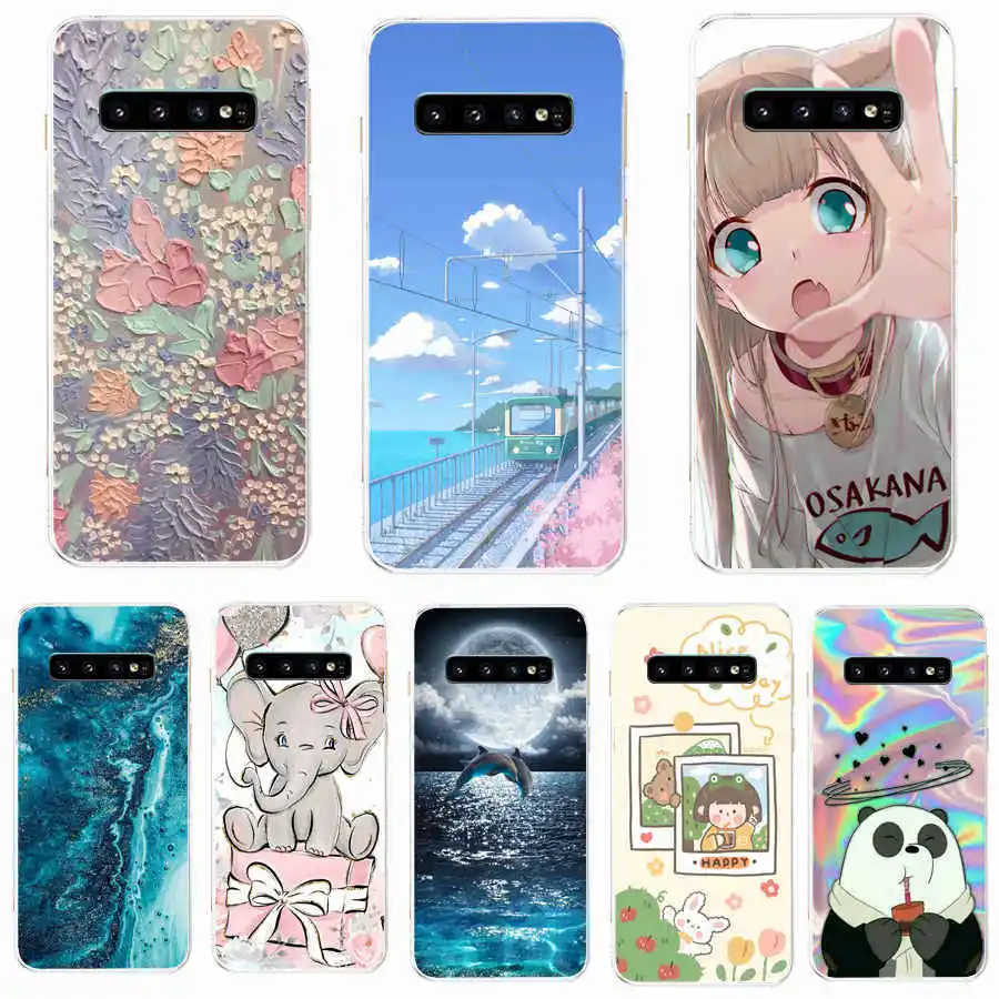 Per Samsung S10 Plus Custodia Paraurti Tpu Custodia Morbida In Silicone Per Samsung Galaxy S10 S10E S 10 S10 Plus Custodie Per Telefoni Conchiglie Bor