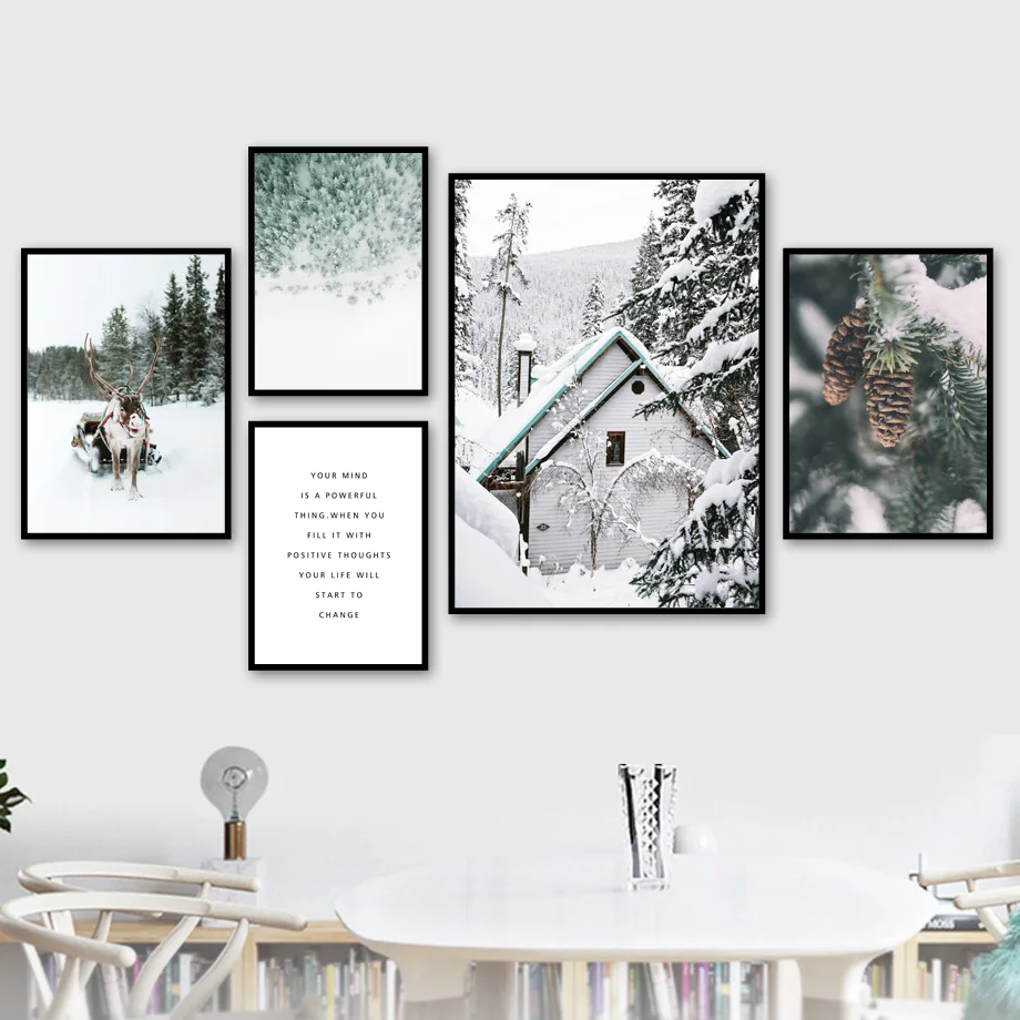 Deer-Pine-Forest-Tree-Snow-Sence-Winter-Wall-Art-Canvas-Painting-Nordic-Posters-And-Prints-Wall (2)