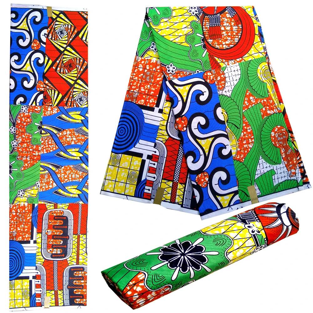 African Fabric 6Yards wax Print Fabric Ducth Nigerian Ankara wax Cloth
