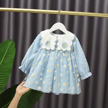 

Kids Long Sleeve Lace Drsses for Girls Party Dress Birthday Tutu Dresses Children Casual Wear 0-5Y