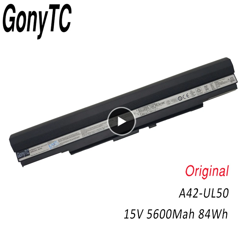 GONYTC 15V 84WH A42 UL50 Аккумулятор для ноутбука ASUS UL30 UL30A U30JC UL80 U30 U35 U45 UL80A серии A41