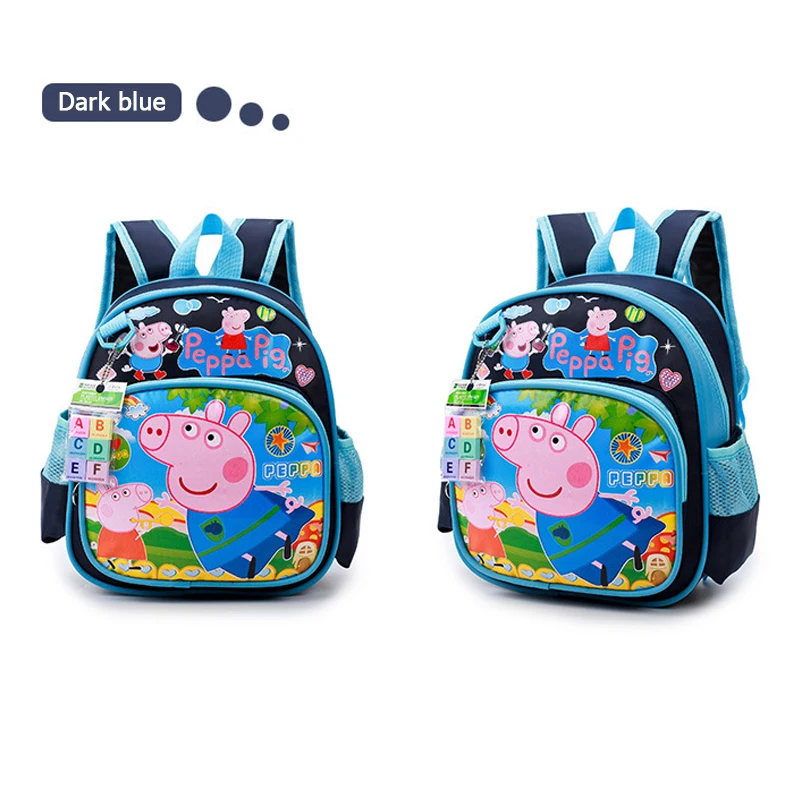 Peppa Pig/Детская игрушечная сумка с мультяшным принтом для мальчиков и девочек, мини-рисунок с рисунком, квадратный нейлоновый рюкзак в детский сад, школьная сумка для учеников