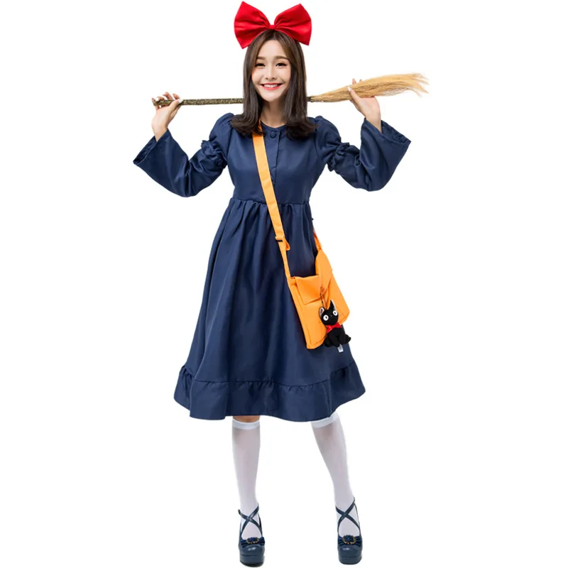 Adult Witch Хэллоуин черная ведьма дом срочность Kiki COS Одежда для взрослых детей японская маленькая ведьма родитель-ребенок - Цвет: Adult Witch