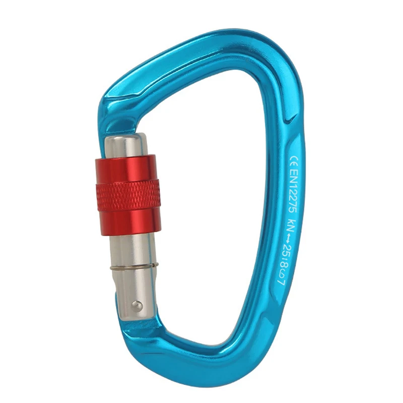 Rock Climbing Carabiner 25kn Professional Mountaineering D Shape Screw