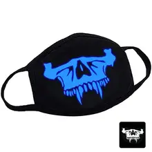 Модная дышащая теплая маска для рта светится в темноте, противопылевая маска для рта, аксессуары для верхней одежды унисекс