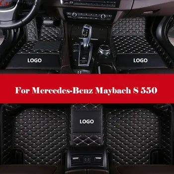 

Leather Floor Mat All Weather Full Set Trimmable Heavy Duty Interior Car Carpet Floor Mat For Mercedes-Benz Maybach S 550