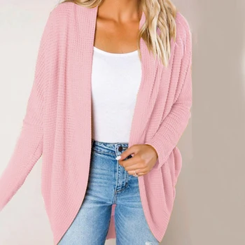 

Autumn Knitwear Cardigan Sweater Women Long Sleeve Plus Size Knitted Sweaters Fashion Solid Loose Female Jumper Soft Coat