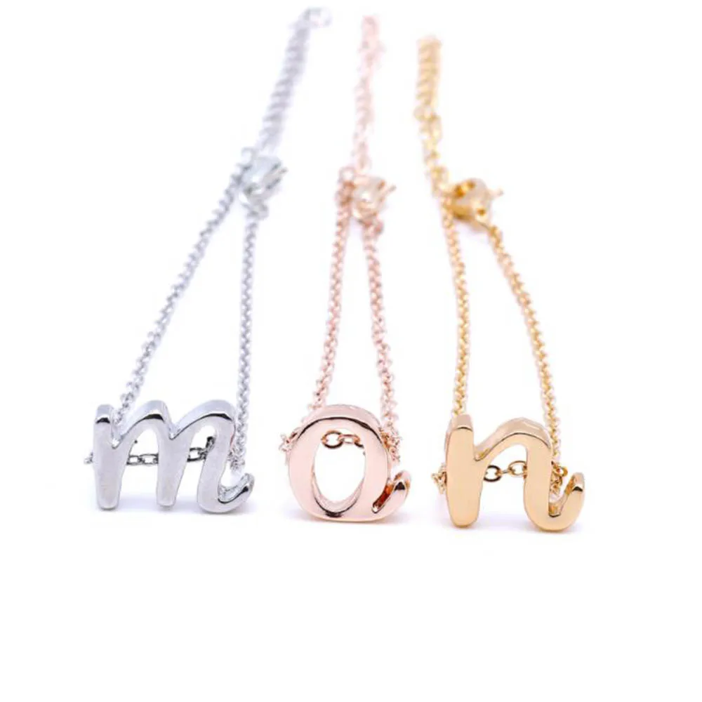 

Letter Necklace A-Z Initial Personality Lowercase 26 Letter Gold Chain Choker for Women Girlfriends Pendant Gift Jewelry
