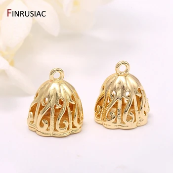 

14k Real Gold Plated Lotus Seedpod Pendant For Jewelry Making Handmade DIY Charms For Earring Necklace Findings Components