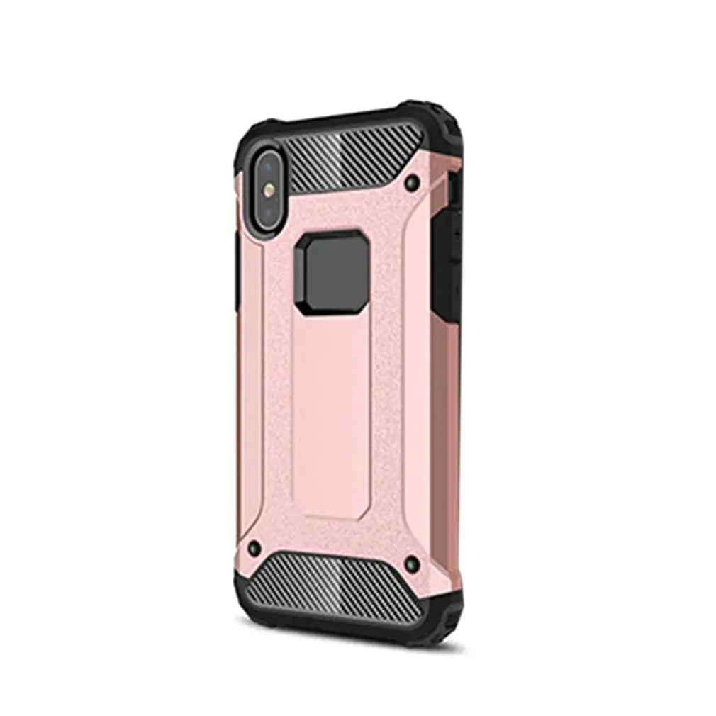 

Anti-scratch Dropproof Dustproof Durable TPU+PC Hard Phone Case Back Cover Full Body Bumper Case for iphone X