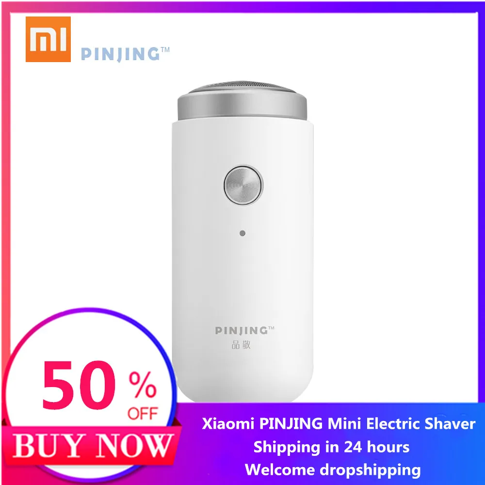 

Xiaomi PINJING(SO WHITE) Mini Electric Shaver Portable USB Rechargeable Razor Beard Trimmer Washable Shaving with LED Indicator