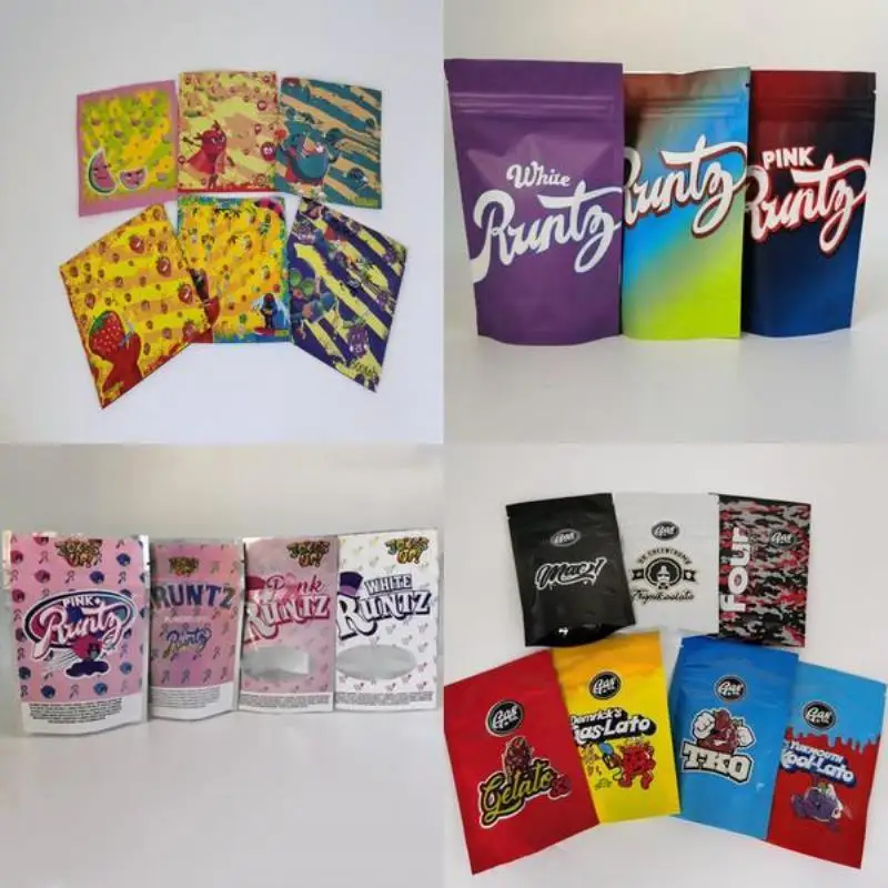 2020 Hot Sale Gasco Mylar Bag Retail Package 7 Options Zipper 3.5g 1/8oz Storage Packaging For Dry Herb Tobacco | Дом и сад