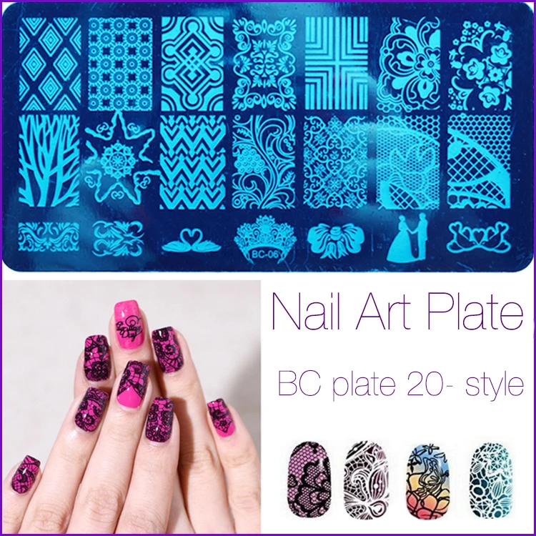 1pc Lace Flowers Nail Art Stamp Konad Stamping Image Plate 6*12cm Stainless  Steel Template Polish Manicure Stencil Tool Gift|Nail Art Templates| -  AliExpress