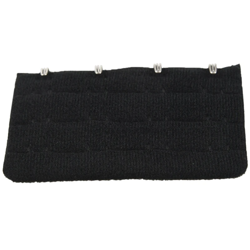 5 Pcs Black 4 Rows Hook and Eye Tape Bra Strap Extender