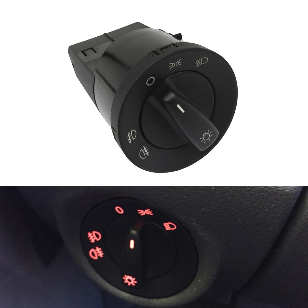 Headlight Control Switch Fog Light Knob 3B0941531 For VW Passat B5 B5.5 Golf Jetta Bora Mk4 Polo