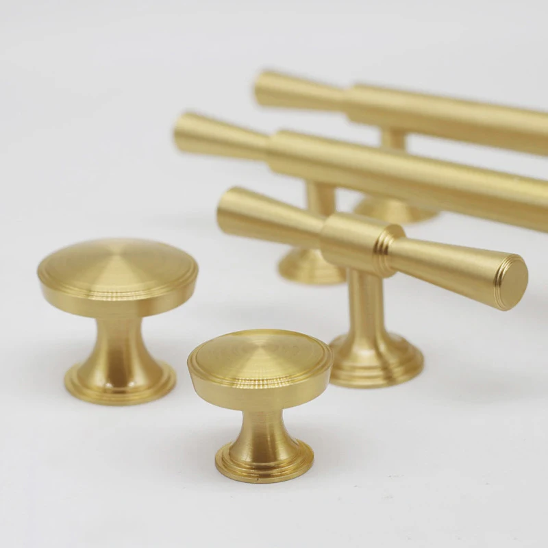 New Arrival 2PCS European Luxury Brass Kitchen Cabinet Door Handles Cupboard Wardrobe Drawer Wine Pulls & Knobs | Обустройство
