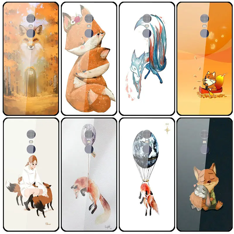 Чехлы для телефонов из закаленного стекла Fox clever vignette Xiaomi Redmi Note 4 4X 5A 5S 6X 7 7A 8 8A 9 SE A1