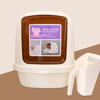 

Litter Box Large Pet Cat Toilet Mat Closed Plastic Sandbox Scoop Free Kit Pet Kitty Caja Arena Gato Inodoro Potty Train DD7CL