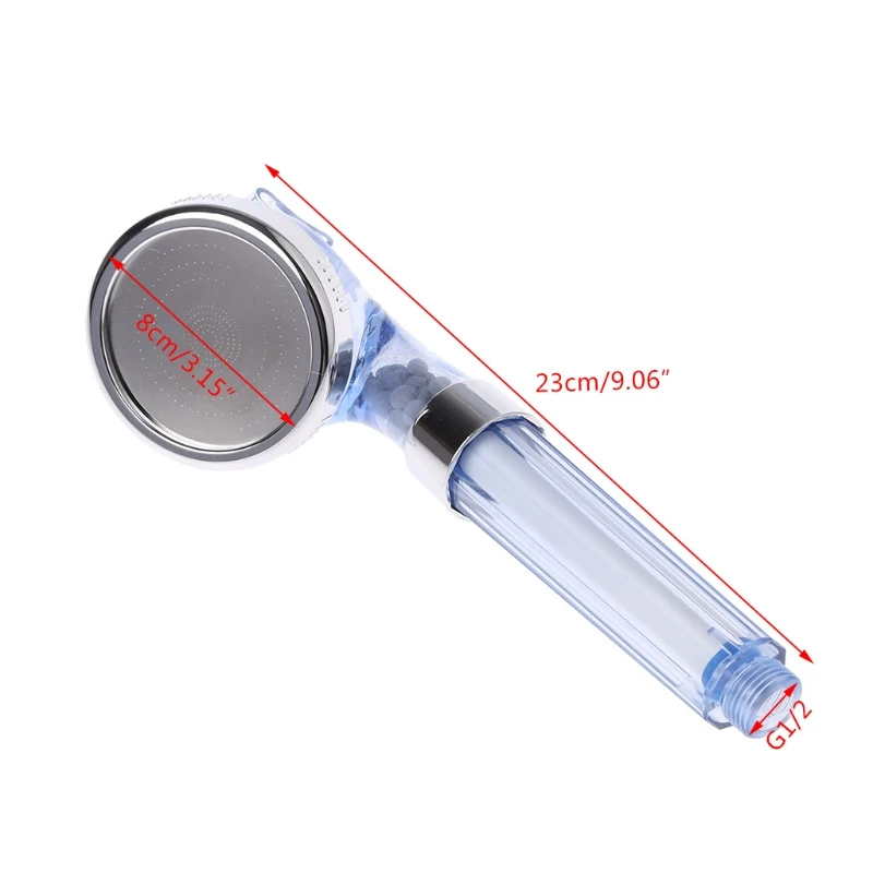 

3 Levels High Pressure Water Shower Head Anion Hand Held SPA Health Bathroom