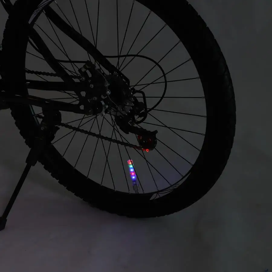 Best Bike light Portable 5 LED Colorful Gas Nozzle Lights 7 Modes Bike Bicycle Wheel Tire Valve Spoke Cycling Parts 5