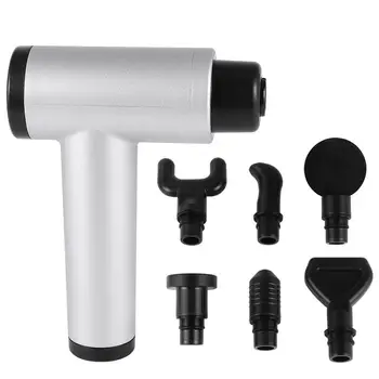 

Muscle Massage Electric Massage Equipment Mute Vibration Fascia Massager 6 Modes 6 Massage Head Handheld Fascia Massaging Tool