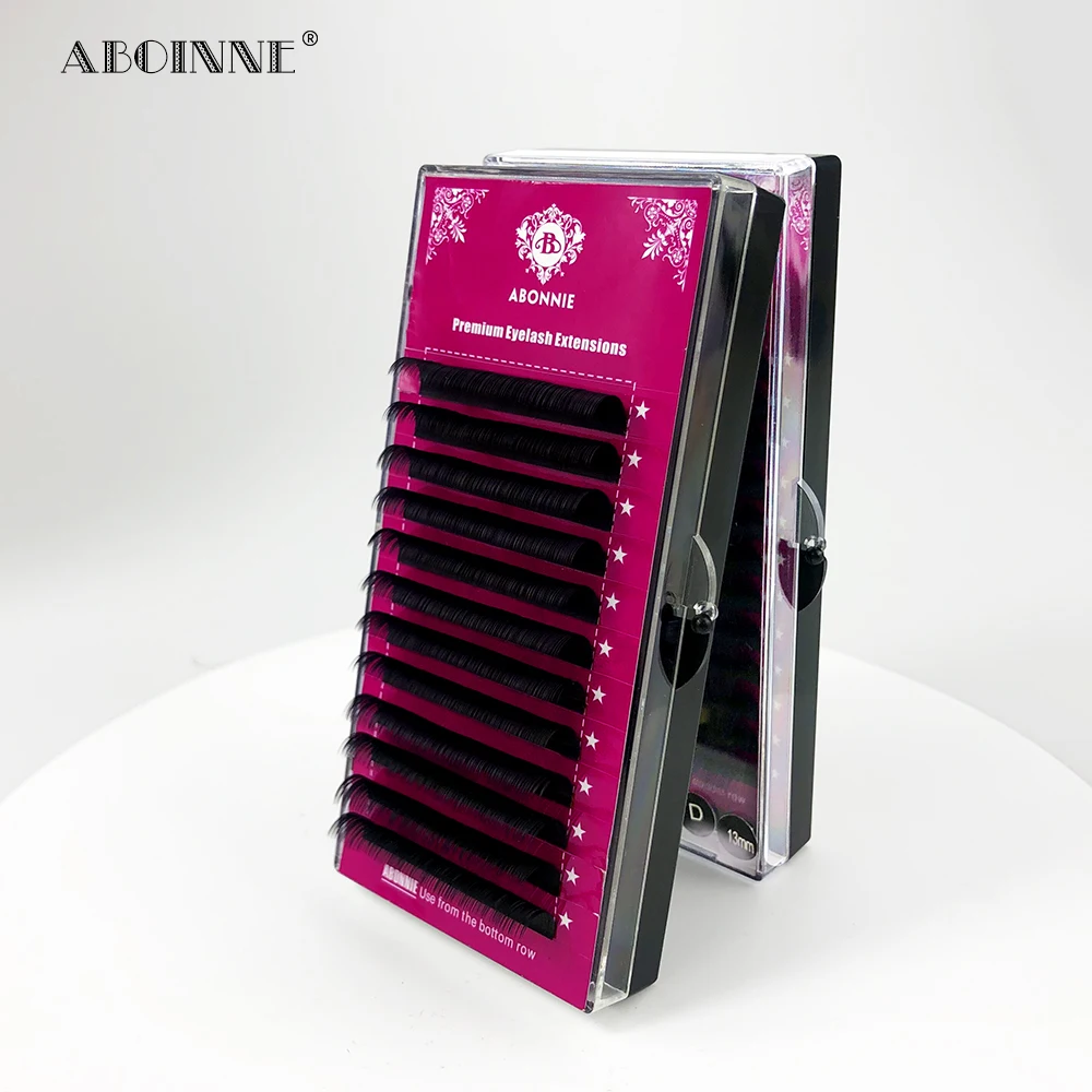 Ресницы Накладные Abonnie из искусственной норки 0 03 мм B/C/D 8 15 мм|Накладные ресницы| |