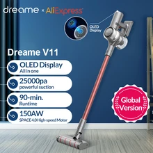 Dreame V11 ручной Беспроводной пылесос 25kPa OLED Дисплей все в одном пылесборник Портативный беспроводные чистой на коврике арабских цифр
