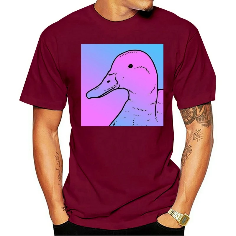 

t shirt Vaporwave Duck Aesthetic Pastel Goth Water Fowl women tees top