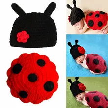 Newborn Baby Boys Girls Photograph Props Cute Insects Crochet Knit Suit Infant Clothing Costume Prop Outfits Photography