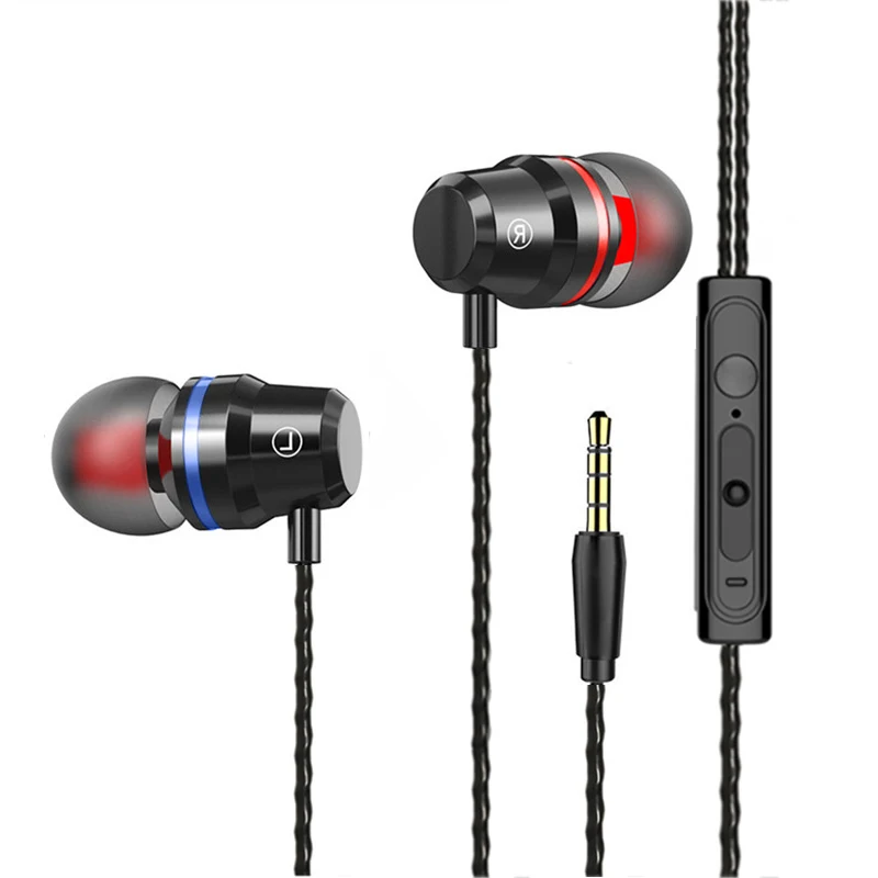 

4D stereo subwoofer Earphones 3.5mm built-in microphone in-ear phones For iPhone11 XR XSmas 6 7SumsungS10 Smartphone headset