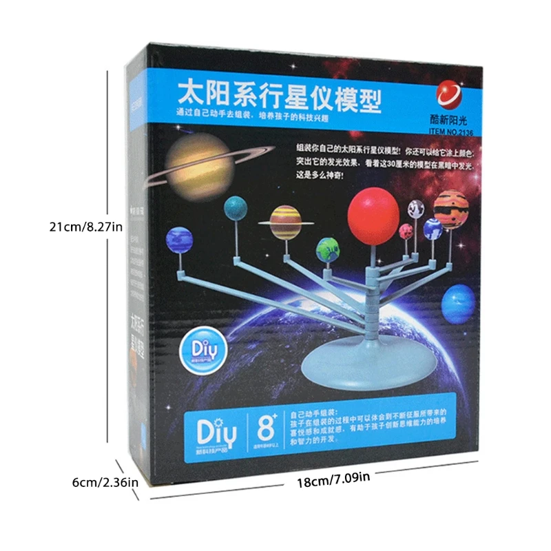 New 1 Set Nine Planets Model Science Diy Assembly Parent-Child Interactive Planetarium Toy Child Intelligence Development 5 New 1 Set Nine Planets Model Science Diy Assembly Parent-Child Interactive Planetarium Toy Child Intelligence Development 5