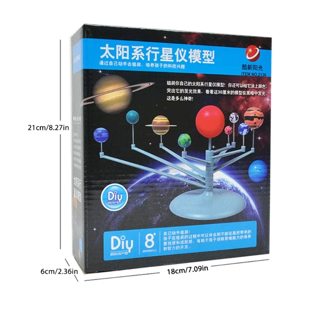 New 1 Set Nine Planets Model Science Diy Assembly Parent-Child Interactive Planetarium Toy Child Intelligence Development 5