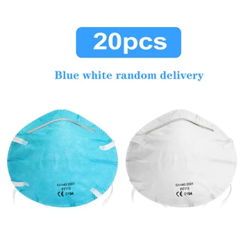 

20pcs Cup Type 4-layer Civilian Masks Dustproof Breathable Face Mask Respirator Multifunctional Non-woven Mask Disposable Mask