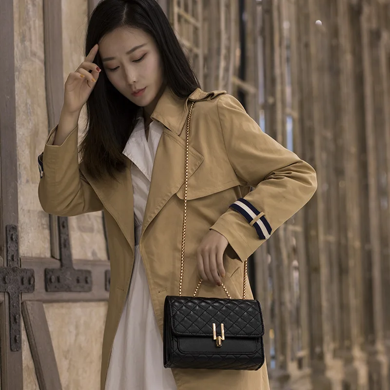 

Western Style Bag Women's 2020 New Style Korean-style Versatile Rhombus Chain Square Sling Bag Fashion Crossbody Bag