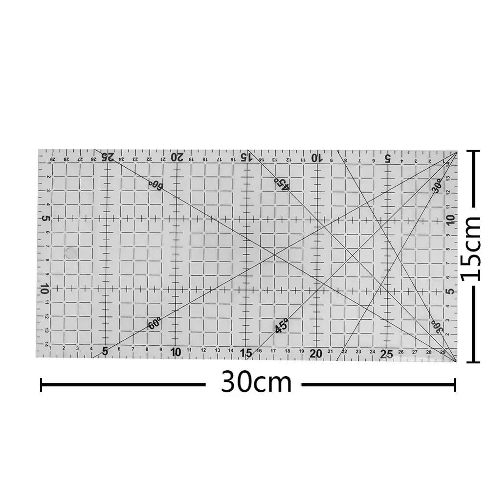 Прозрачная акриловая линейка для стёганого одеяла, Лоскутная акриловая линейка для шитья, инструменты для рукоделия, Швейные аксессуары, линейка для лоскутного шитья - Цвет: B
